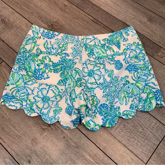 Lilly Pulitzer Buttercup Shorts Lobster Blue - 2 - Picture 2 of 11